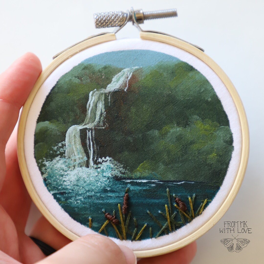 Painting And Embroidery Combined To Make Stunning Mixed Media Animal And Natural Landscape Artworks By Mk Metten (12)