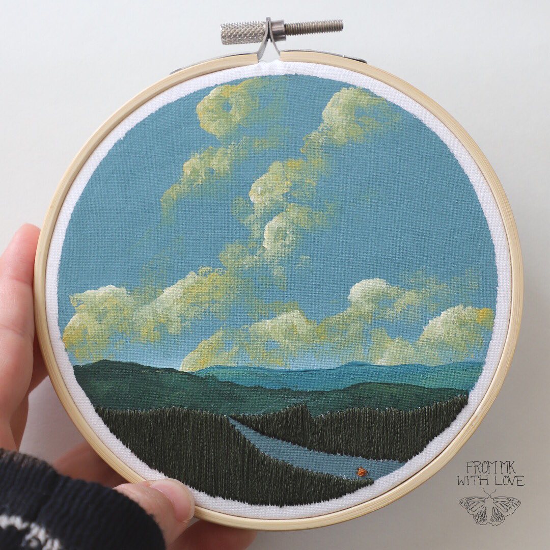 Painting And Embroidery Combined To Make Stunning Mixed Media Animal And Natural Landscape Artworks By Mk Metten (14)