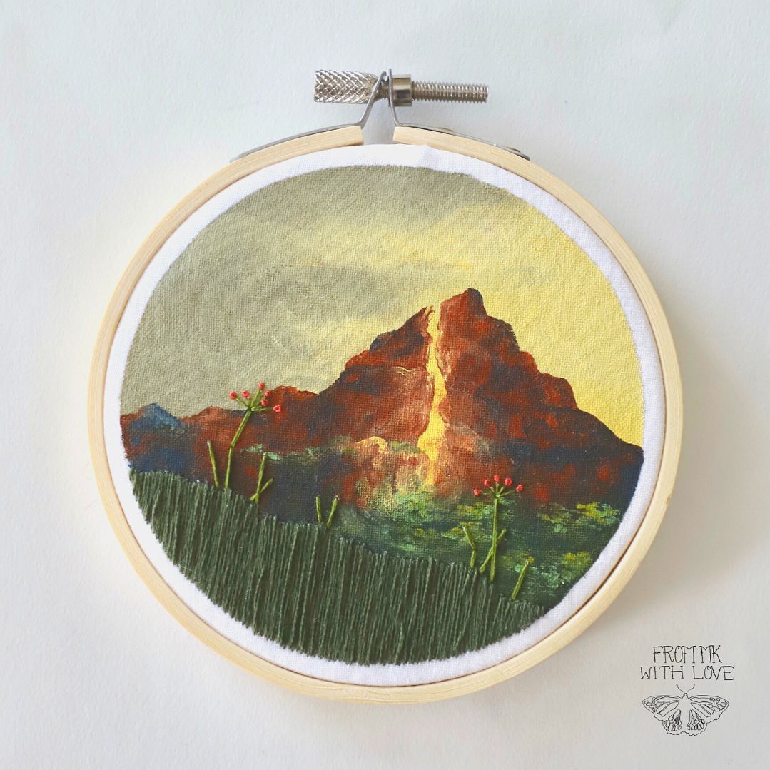 Painting And Embroidery Combined To Make Stunning Mixed Media Animal And Natural Landscape Artworks By Mk Metten (19)