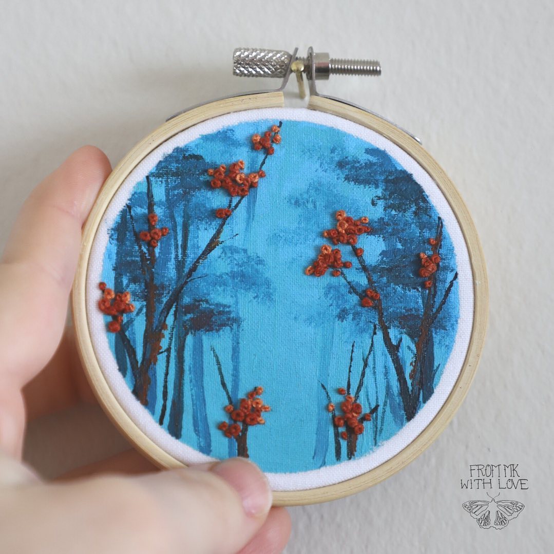 Painting And Embroidery Combined To Make Stunning Mixed Media Animal And Natural Landscape Artworks By Mk Metten (24)