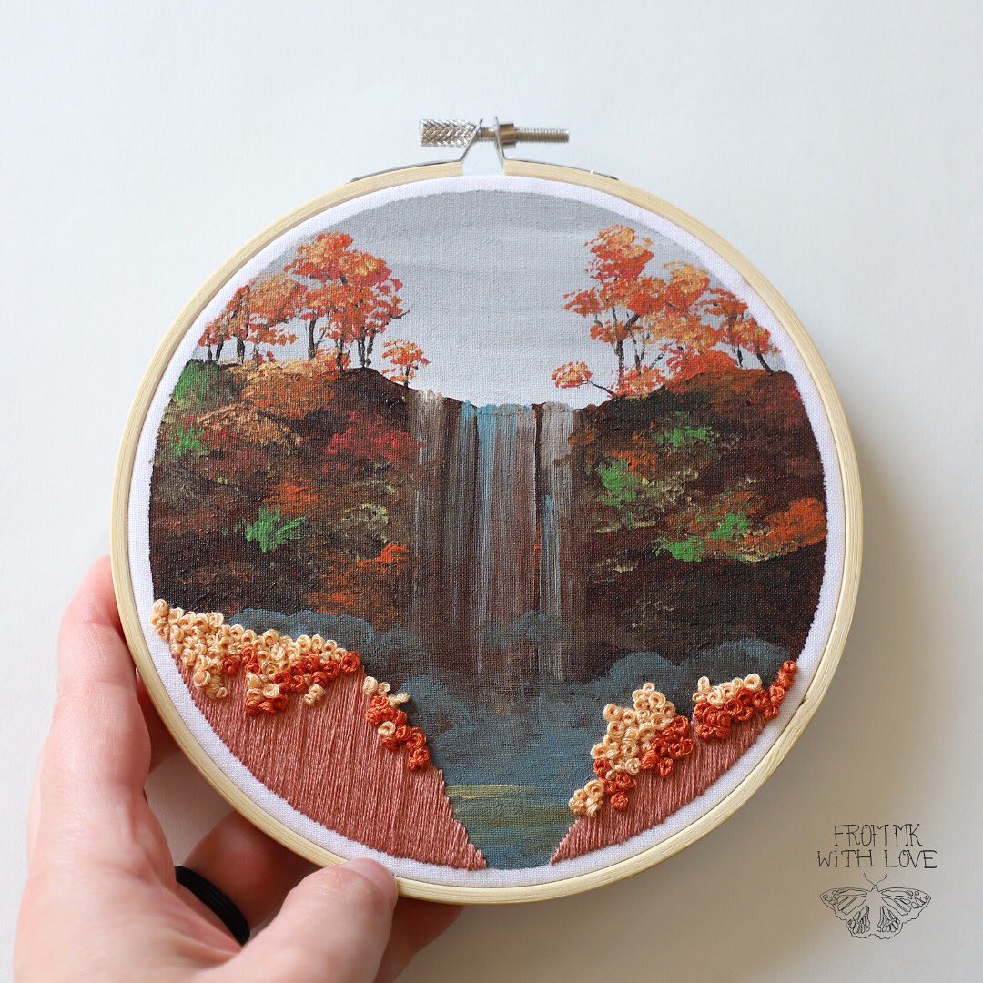 Painting And Embroidery Combined To Make Stunning Mixed Media Animal And Natural Landscape Artworks By Mk Metten (7)
