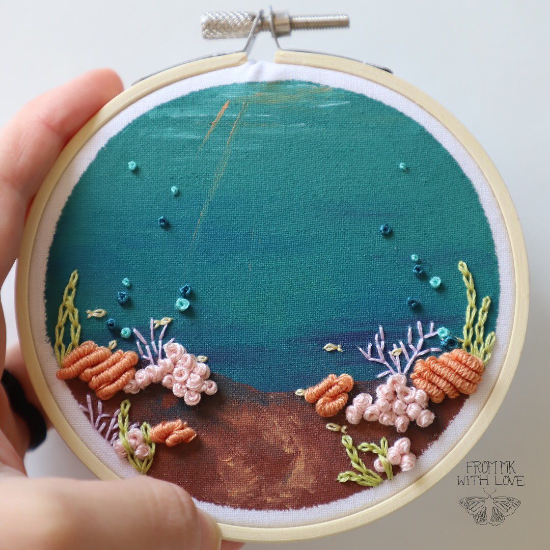 Painting And Embroidery Combined To Make Stunning Mixed Media Animal And Natural Landscape Artworks By Mk Metten (9)