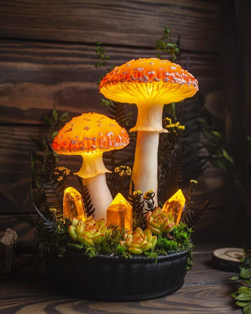 Wonderful Mushroom Lamps With Vivid Colors By Katya Sneg (18)