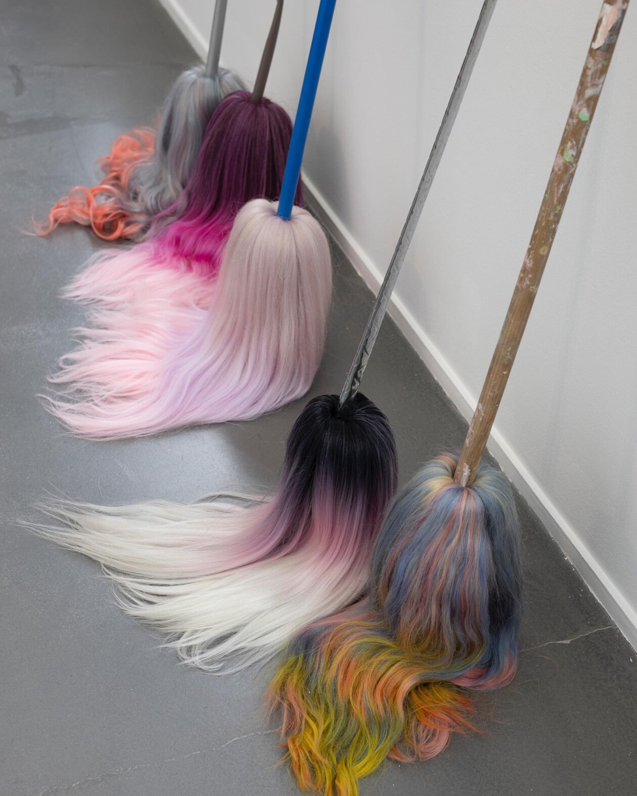 After The Waves (the Waifs) Surreal Sculptures Of Brooms With Human Hairs By Vincent Olinet (2)
