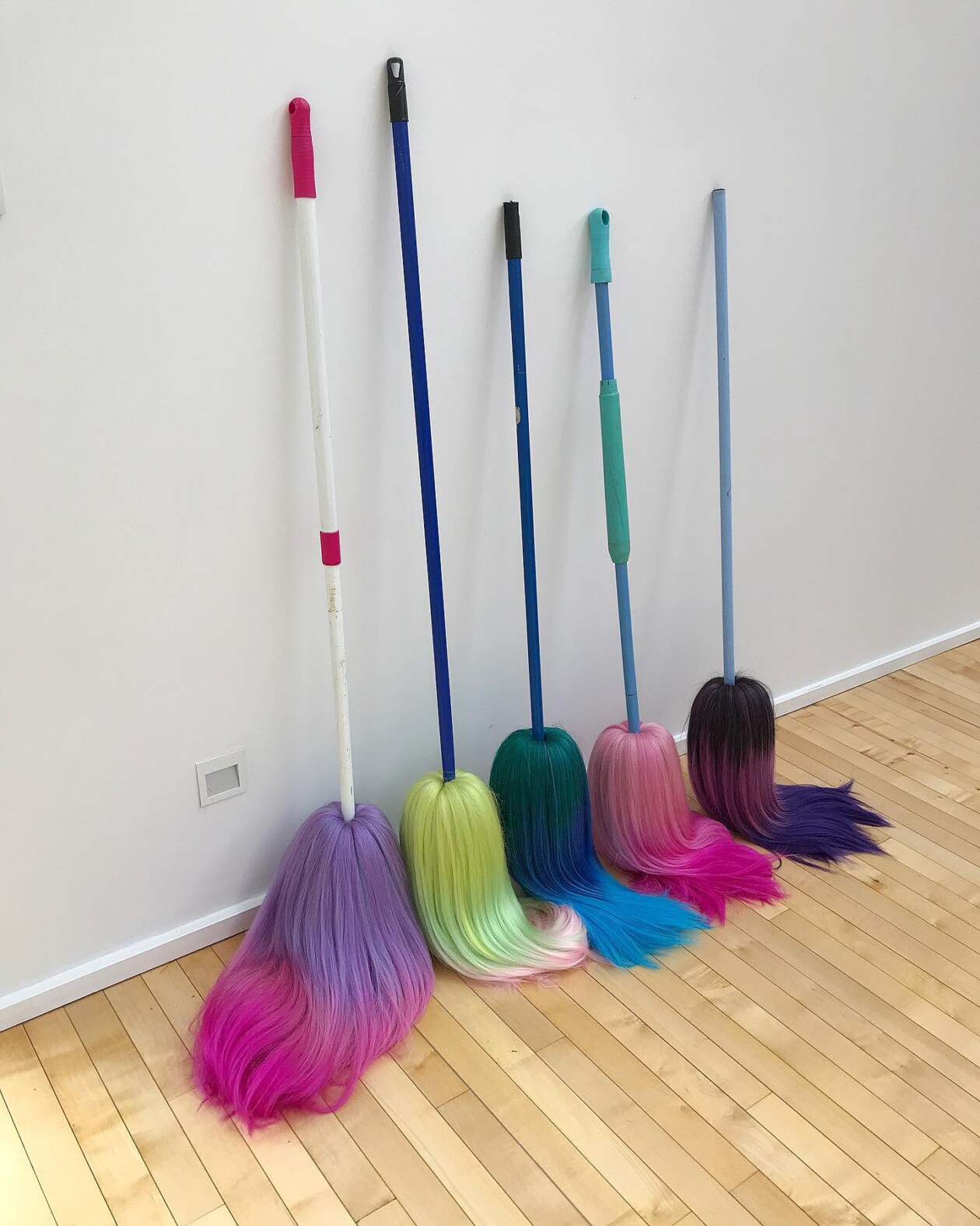 After The Waves (the Waifs) Surreal Sculptures Of Brooms With Human Hairs By Vincent Olinet (7)