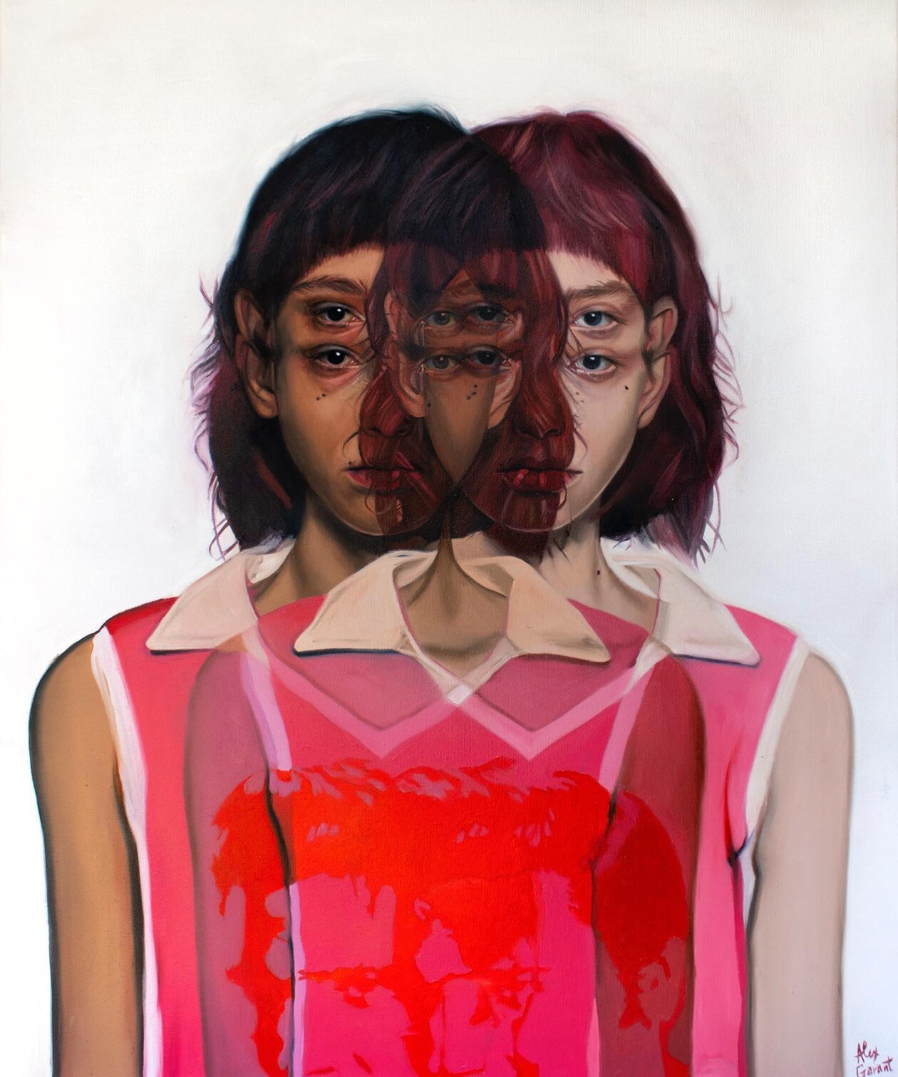 Alex Garant Overlaps Repeated Female Figures To Create Unique And Hypnotizing Portrait Paintings (11)