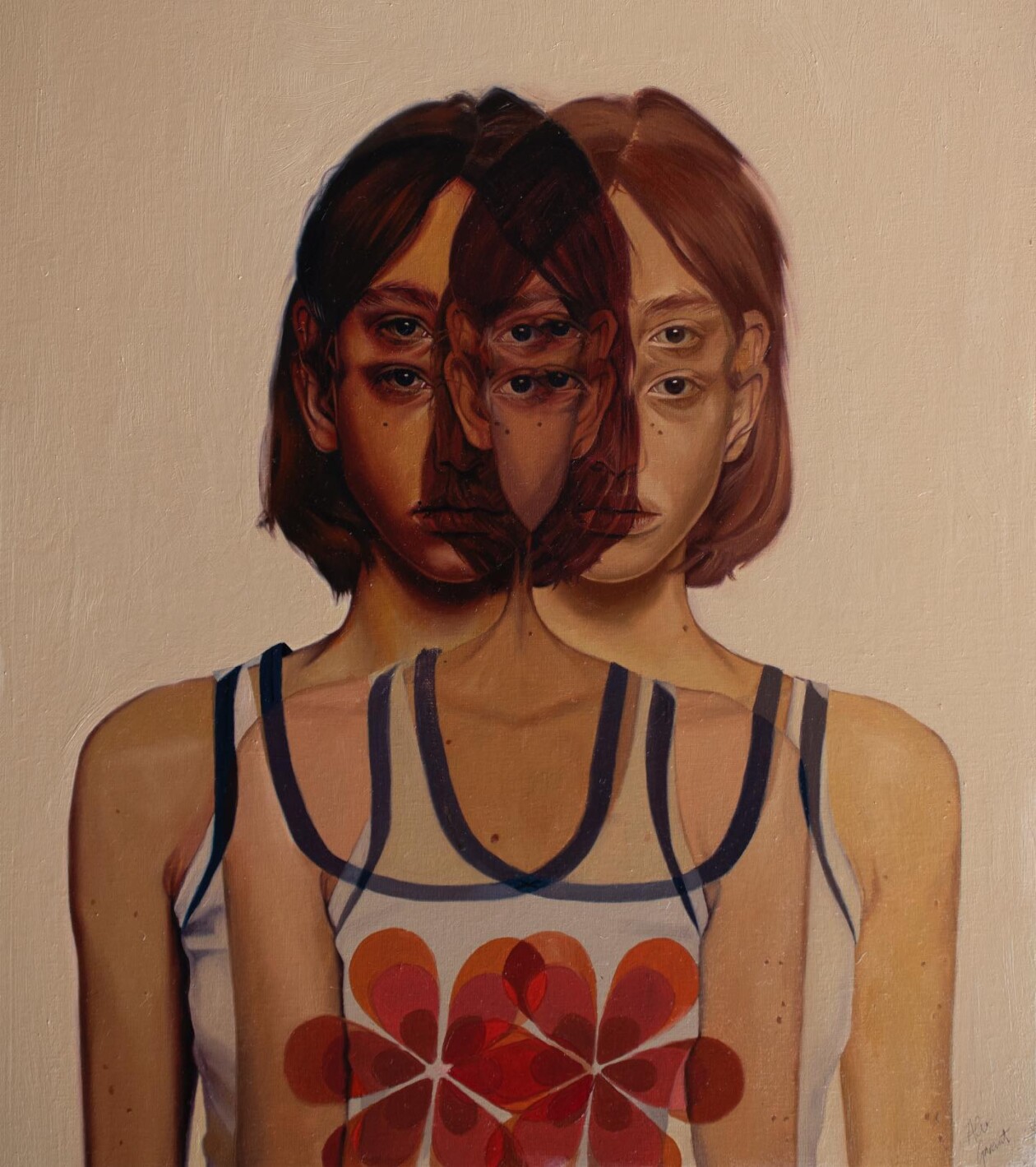Alex Garant Overlaps Repeated Female Figures To Create Unique And Hypnotizing Portrait Paintings (12)