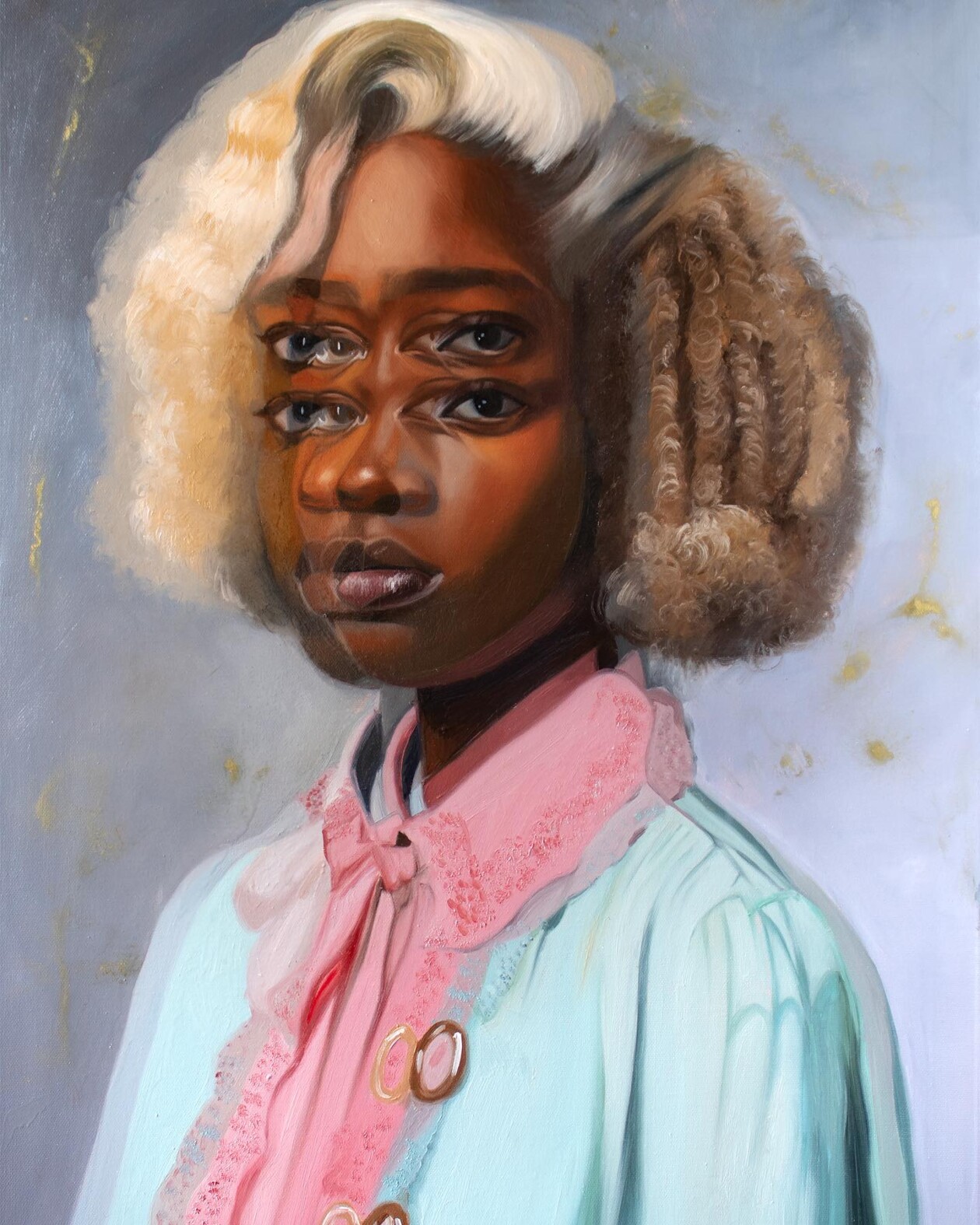 Alex Garant Overlaps Repeated Female Figures To Create Unique And Hypnotizing Portrait Paintings (13)