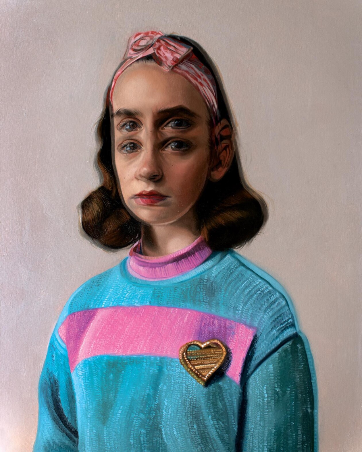 Alex Garant Overlaps Repeated Female Figures To Create Unique And Hypnotizing Portrait Paintings (7)