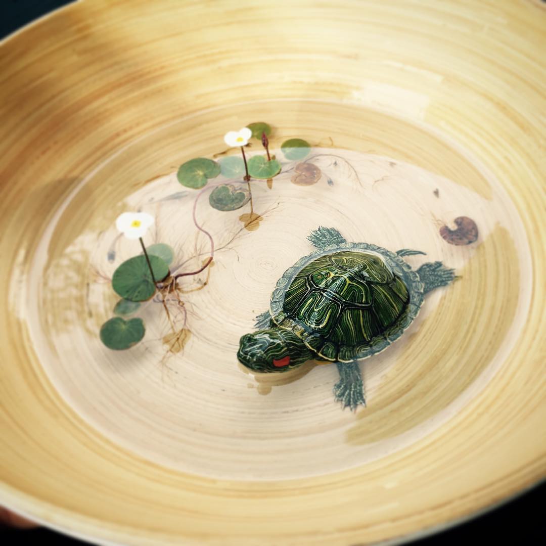Alive Without Breath, 3d Animals Painted In Layers Of Resin By Keng Lye (10)