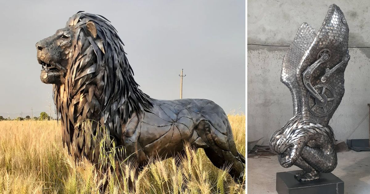 Amazing figurative scrap metal sculptures by Hasan Keshavarz ...
