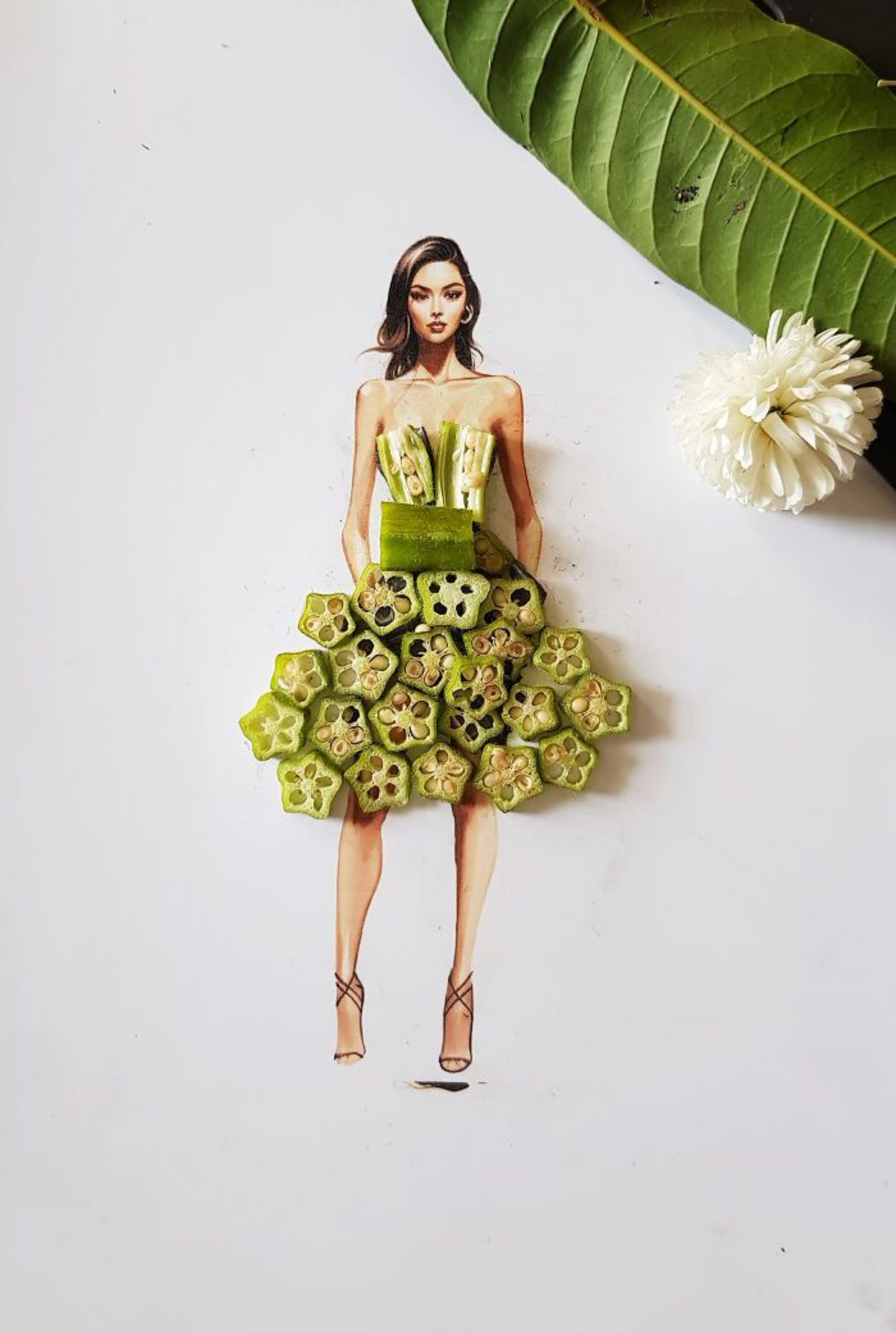 Digital Artist Monika Creates Unique Dresses Using Pulses, Fruit, And Vegetables (10)