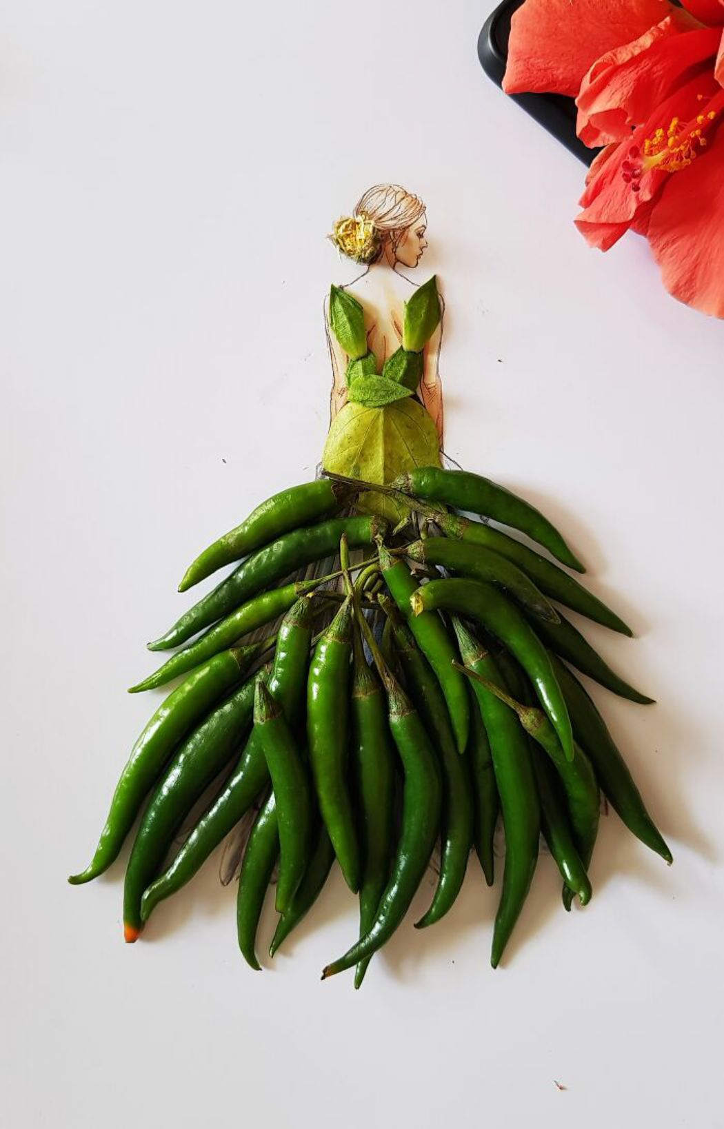 Digital Artist Monika Creates Unique Dresses Using Pulses, Fruit, And Vegetables (16)