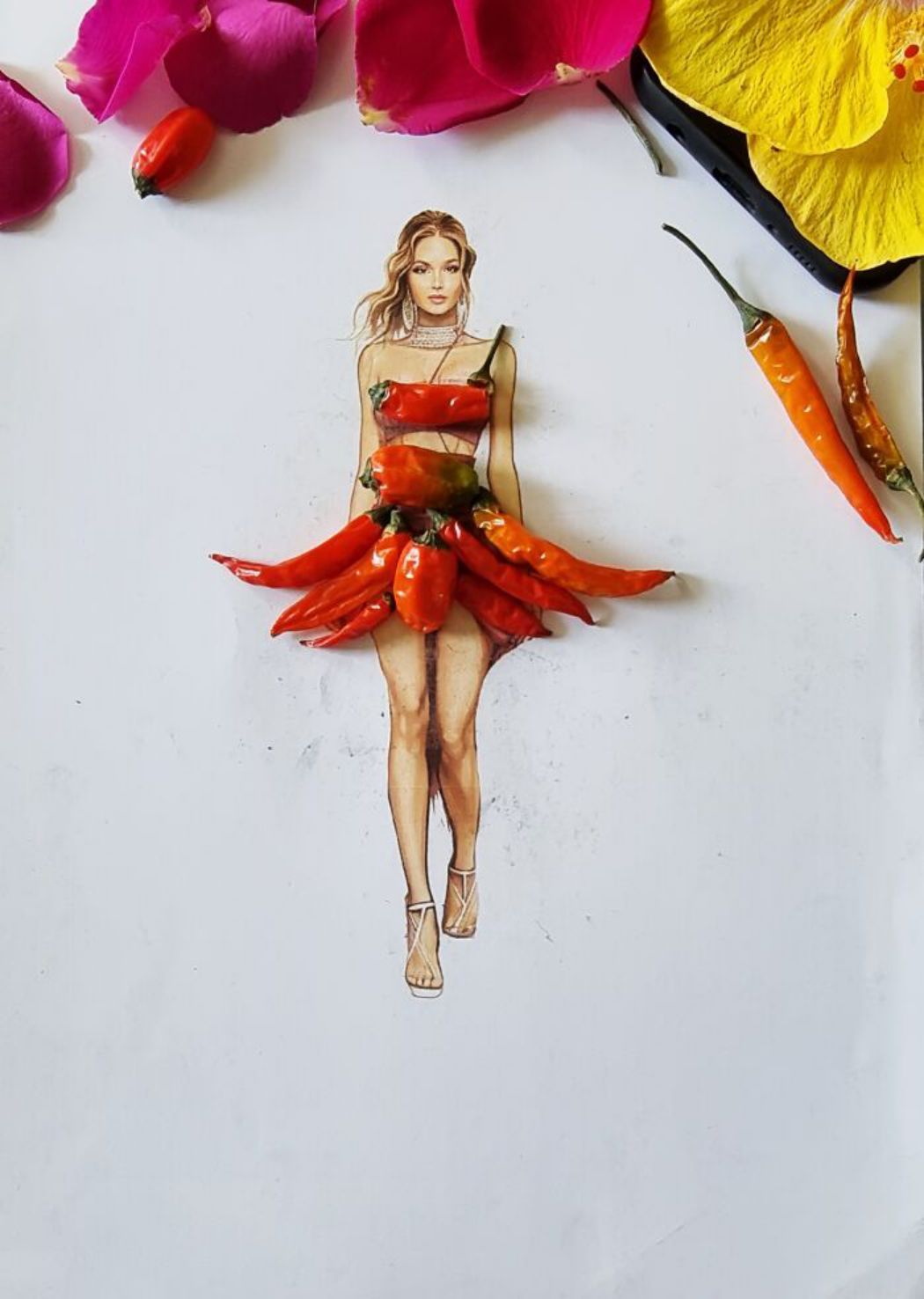 Digital Artist Monika Creates Unique Dresses Using Pulses, Fruit, And Vegetables (17)
