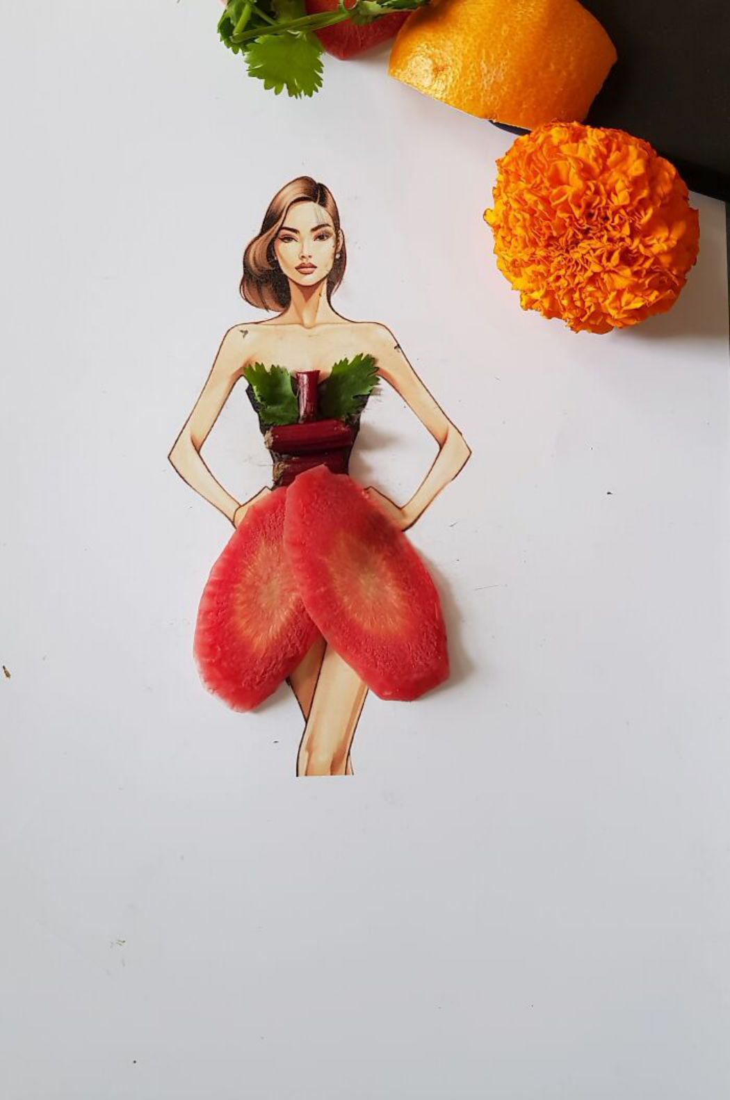 Digital Artist Monika Creates Unique Dresses Using Pulses, Fruit, And Vegetables (2)