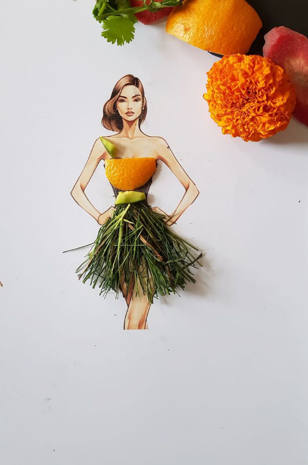 Digital Artist Monika Creates Unique Dresses Using Pulses, Fruit, And Vegetables (3)