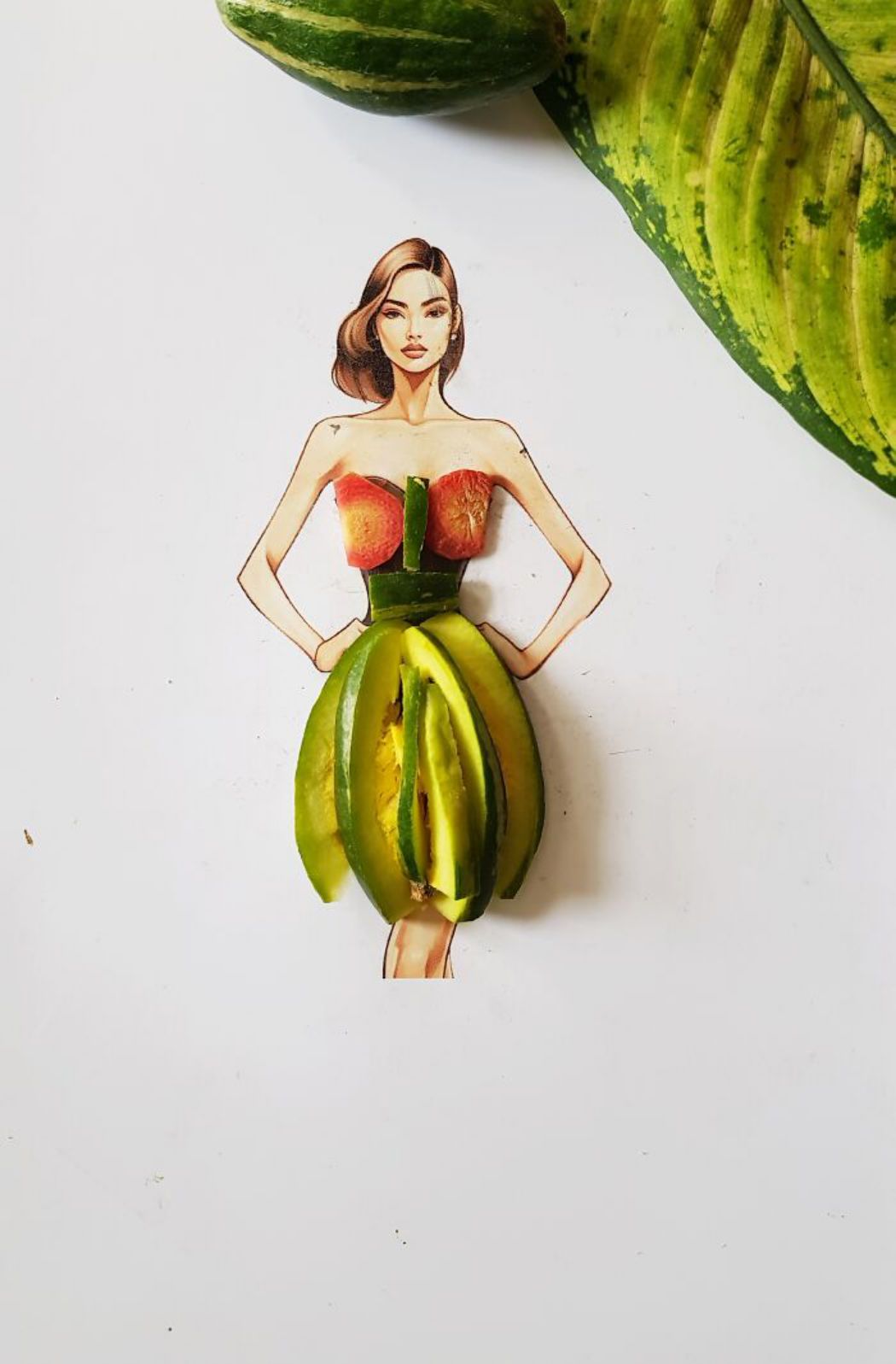 Digital Artist Monika Creates Unique Dresses Using Pulses, Fruit, And Vegetables (5)