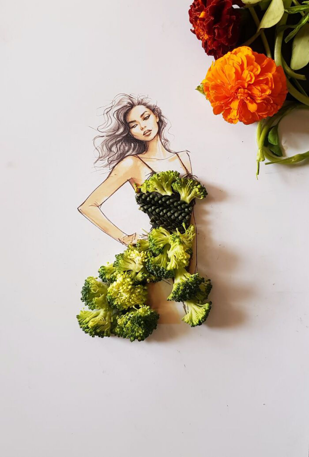 Digital Artist Monika Creates Unique Dresses Using Pulses, Fruit, And Vegetables (6)