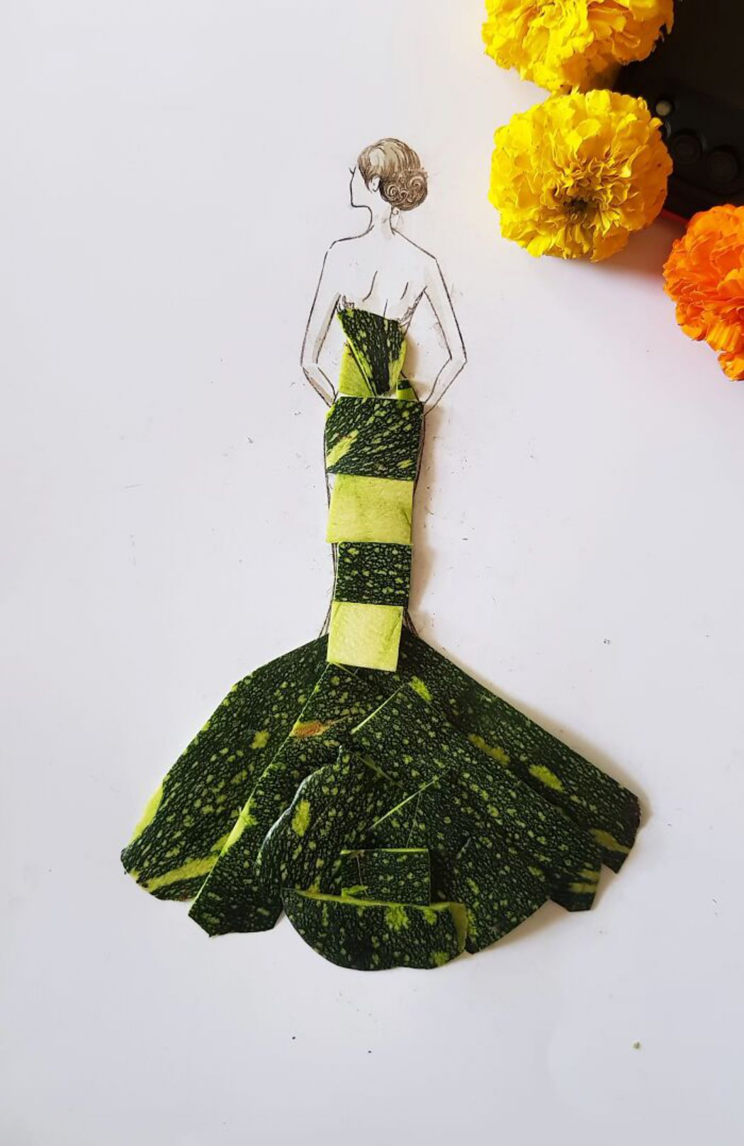 Digital Artist Monika Creates Unique Dresses Using Pulses, Fruit, And Vegetables (7)