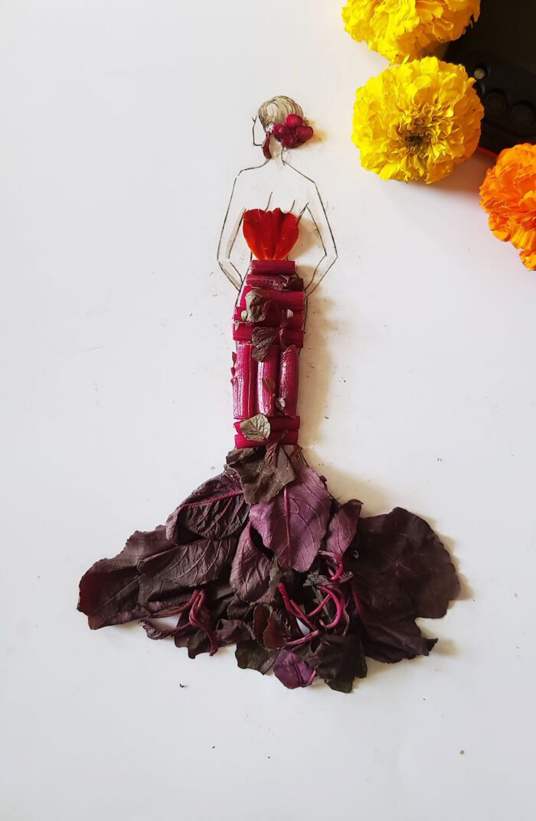 Digital Artist Monika Creates Unique Dresses Using Pulses, Fruit, And Vegetables (8)