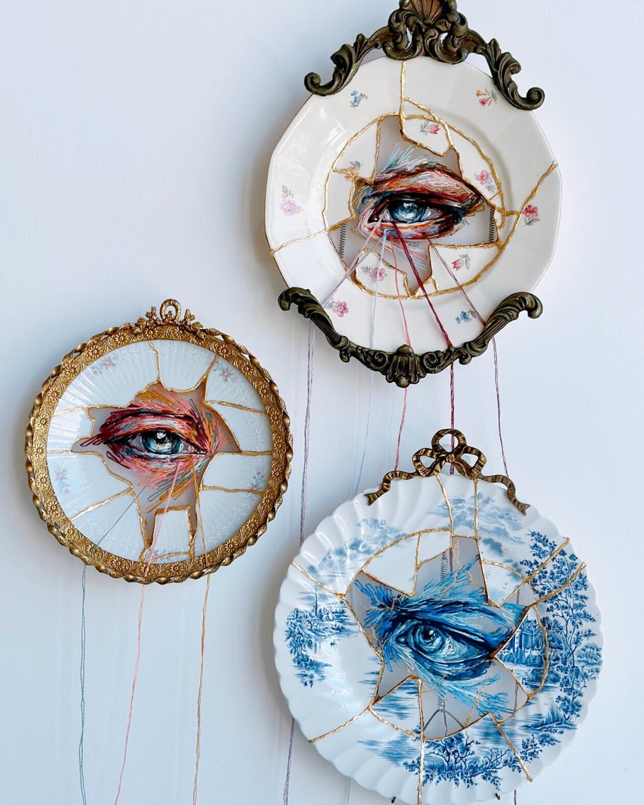 Embroidered Kintsugi, Delicate And Meaningful Mixed Media Artworks By Kathrin Marchenko (2)