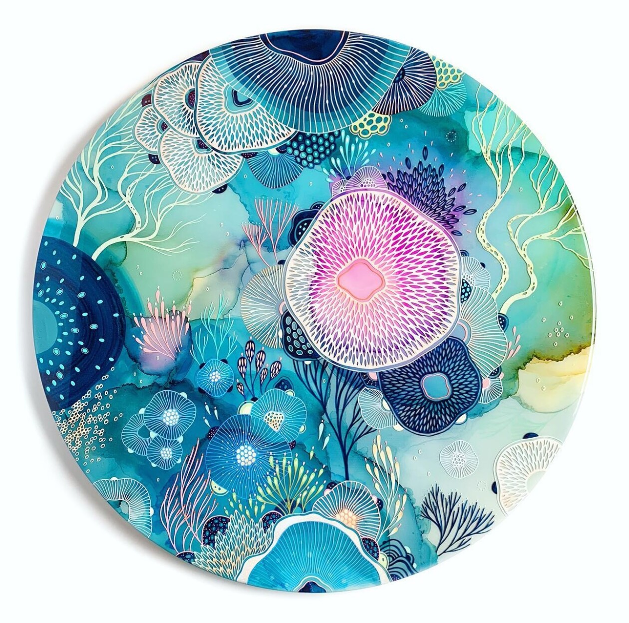 Flaring Mixed Media Paintings Of Dreamy Aquatic Ecosystems By Yellena James (12)