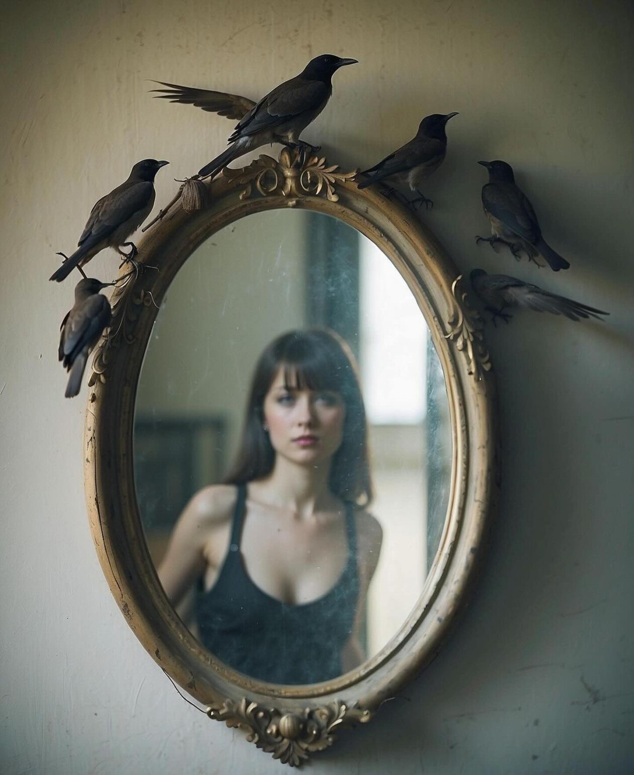 Girls, Mirrors, And Birds, Poetic And Ethereal Ai Generated Portraits By Antonia (4)