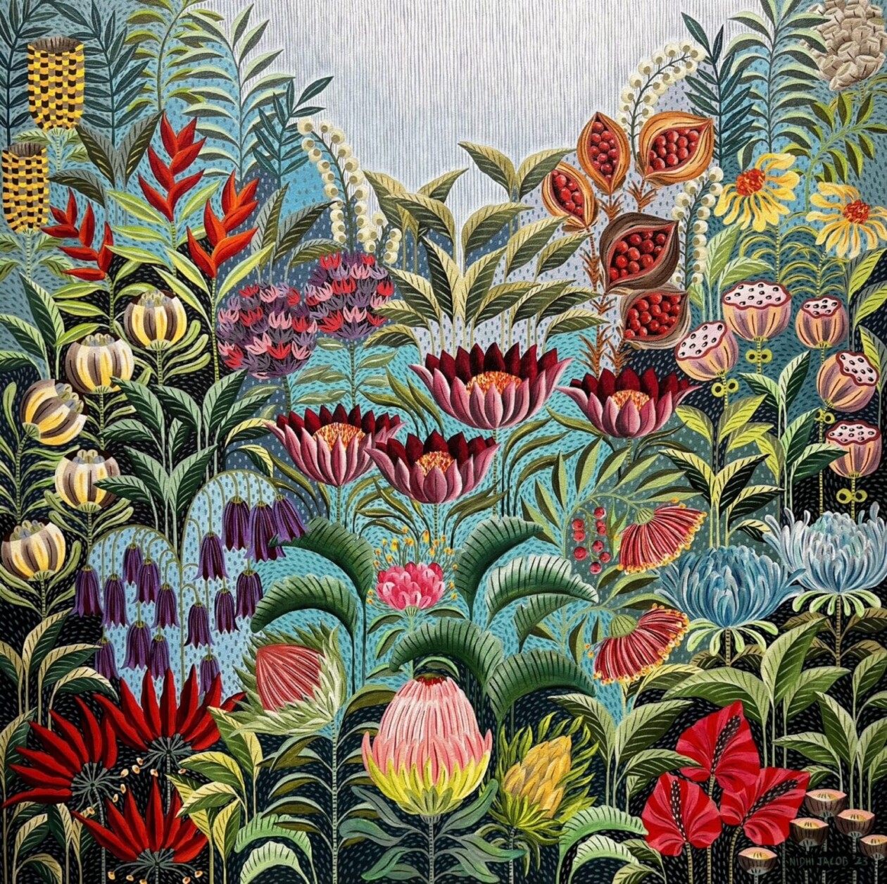 Intricate And Detailed Fantasy Garden Paintings By Nidhi Mariam Jacob (3)