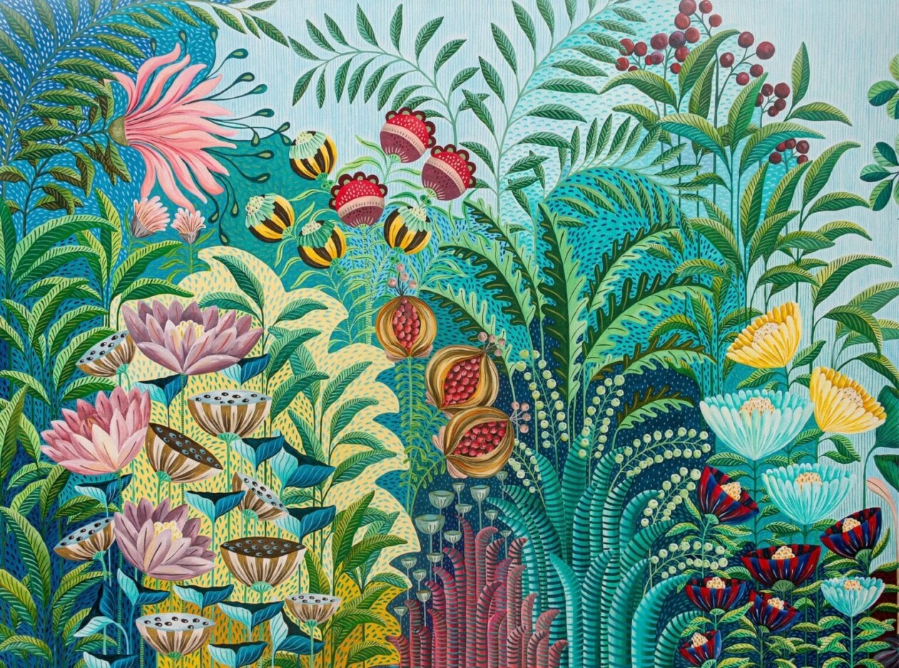 Intricate And Detailed Fantasy Garden Paintings By Nidhi Mariam Jacob (7)