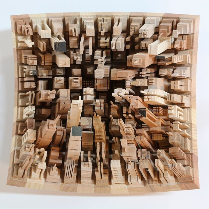 Intricate cityscape sculptures made from scrap wood by James McNabb ...