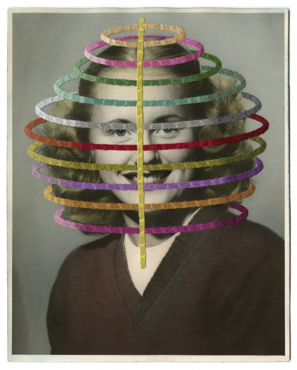Julie Cockburn Combines Vintage Photos With Embroidery To Create Mesmerizing Semi Abstract Artworks (6)