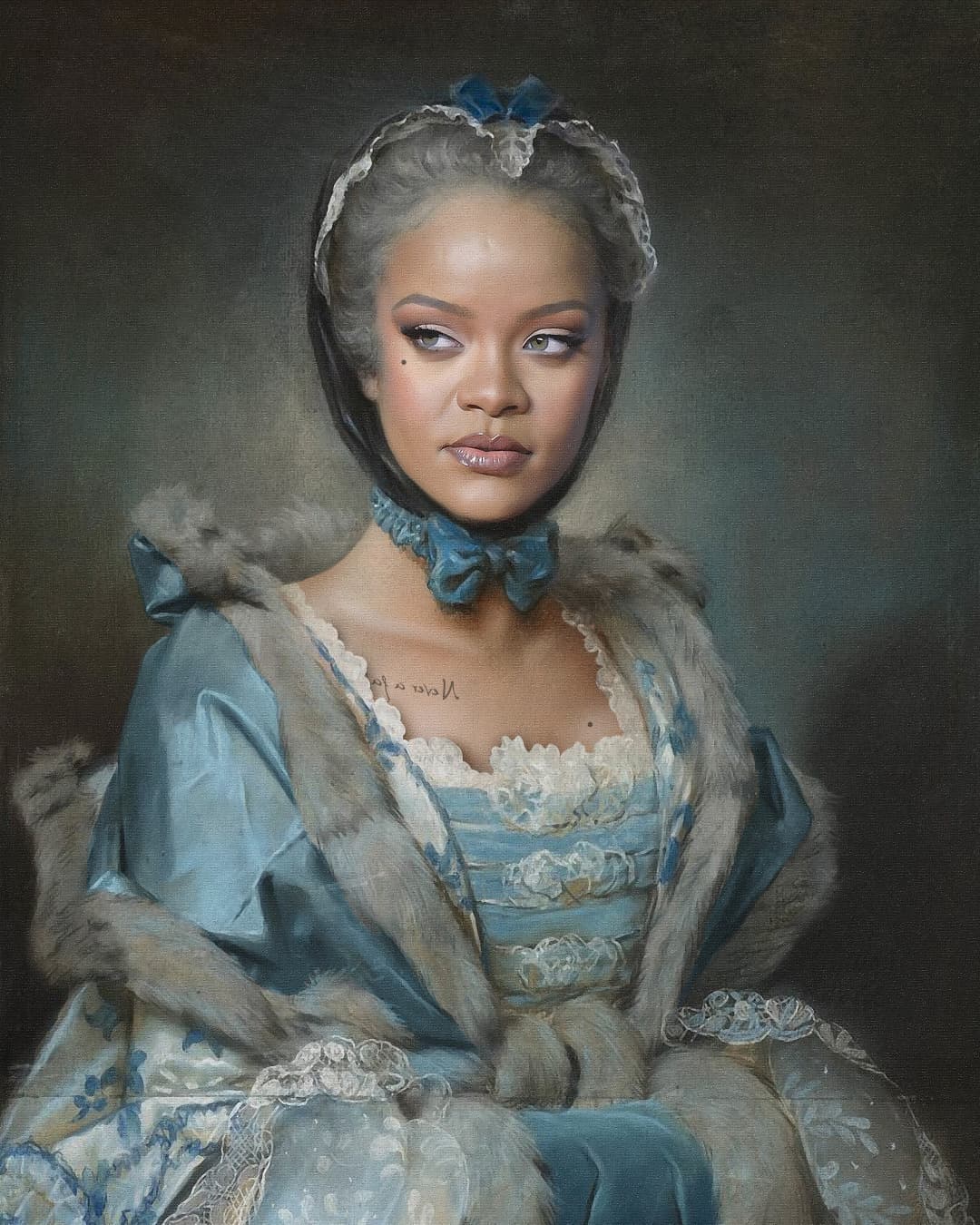 Kyès Recreates Portraits Of Celebrities As If They Were In Classical Paintings (6)