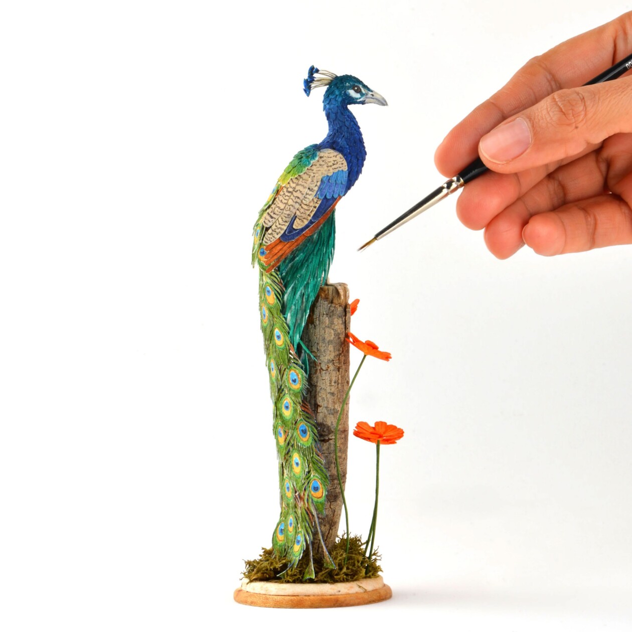 Miniature Bird Paper Sculptures With Whimsical Details By Nayan And Venus (3)