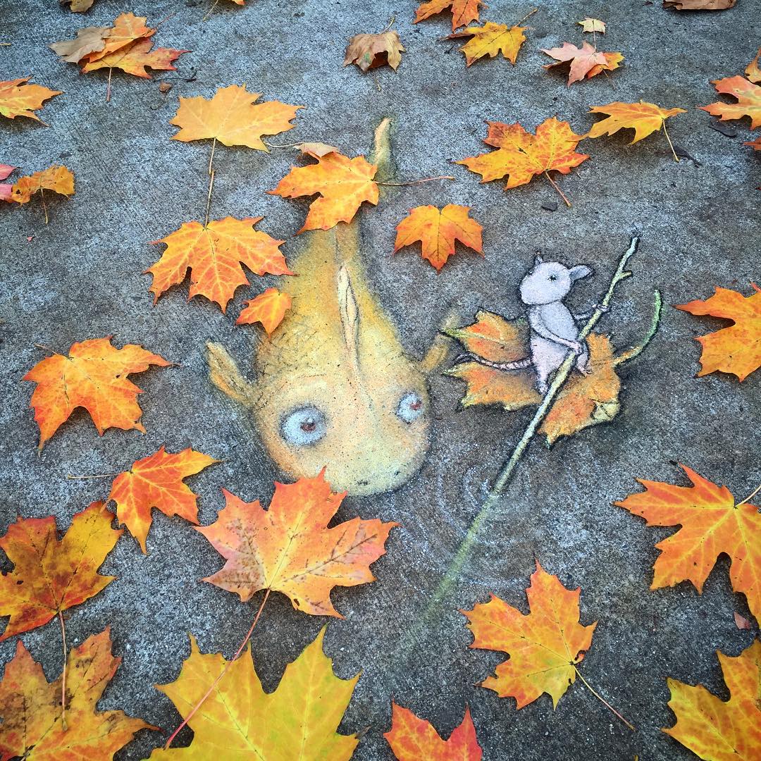 Playful Characters Drawn On Everyday Streets By David Zinn (15)