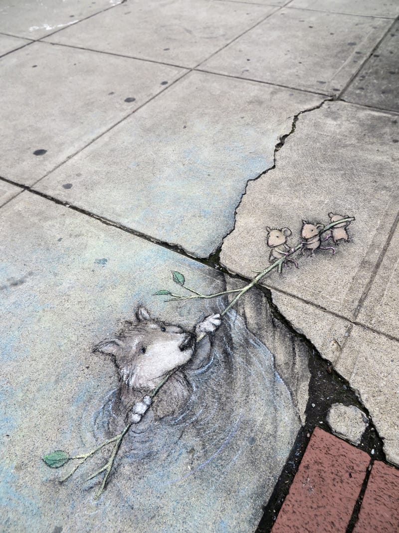 Playful Characters Drawn On Everyday Streets By David Zinn (6)