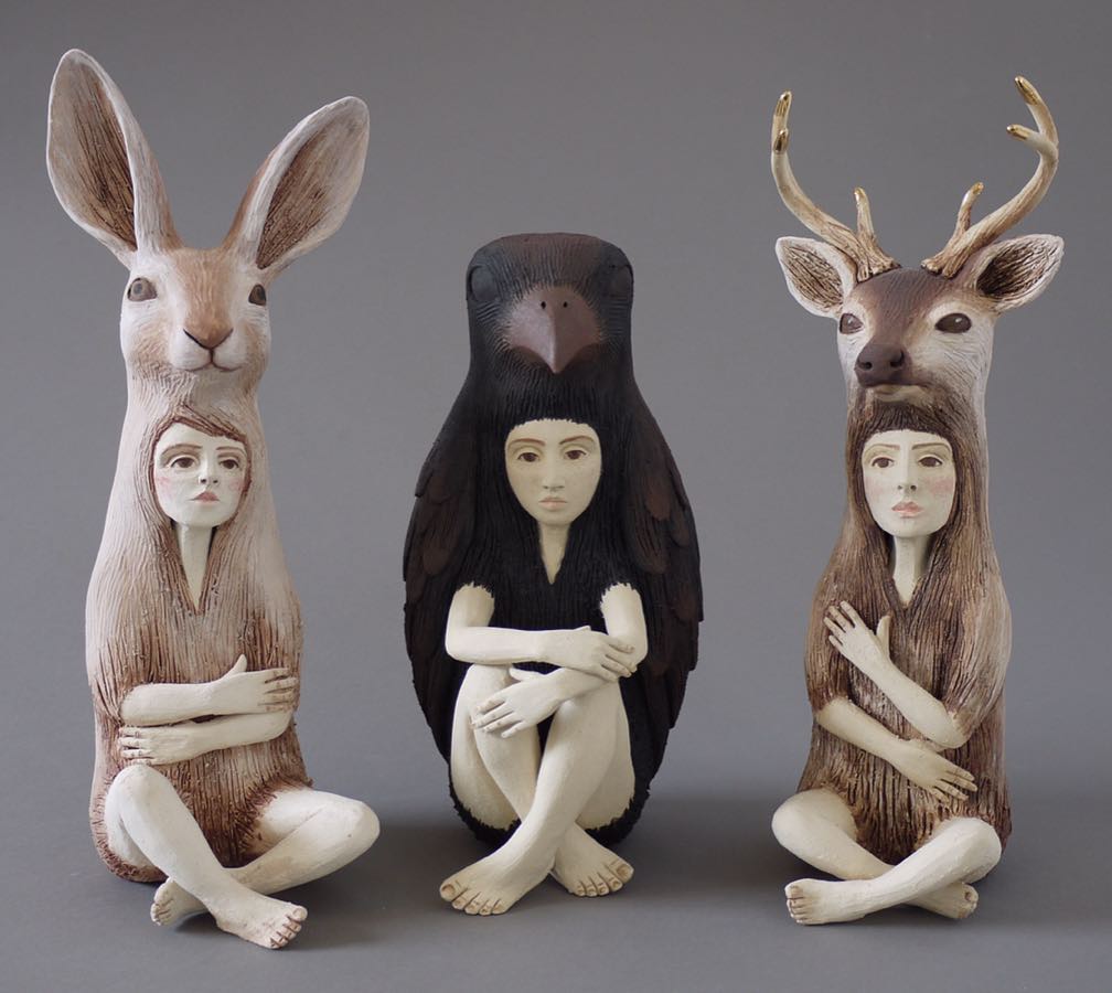 Crystal Morey's Striking Ceramic Sculptures Of Human Animal Hybrids (10)