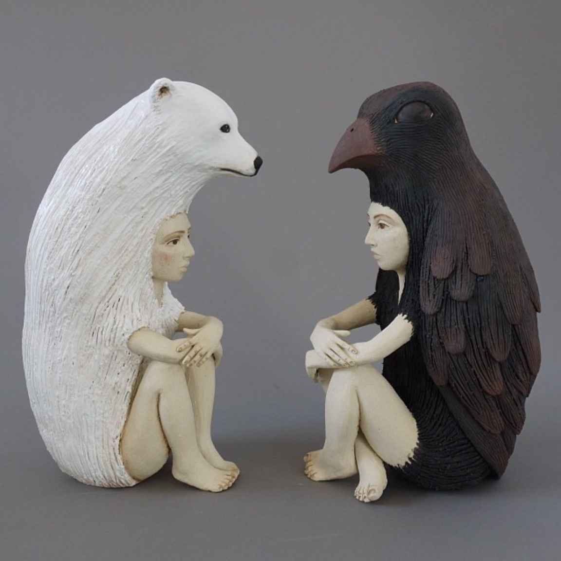 Crystal Morey's Striking Ceramic Sculptures Of Human Animal Hybrids (2)