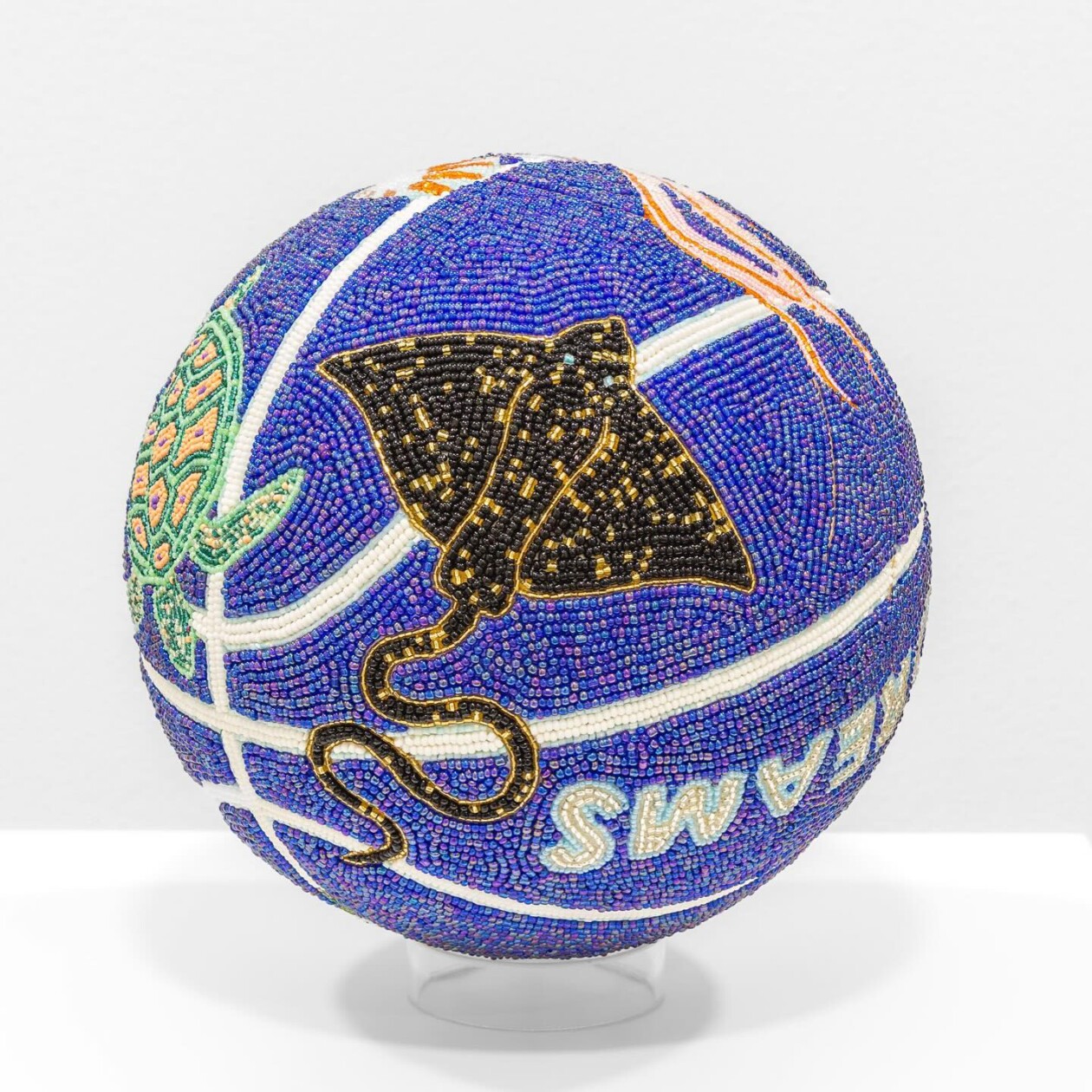 From Playground To Prophecy, Jorge Mañes Rubio's Beaded Basketball Sculptures (3)