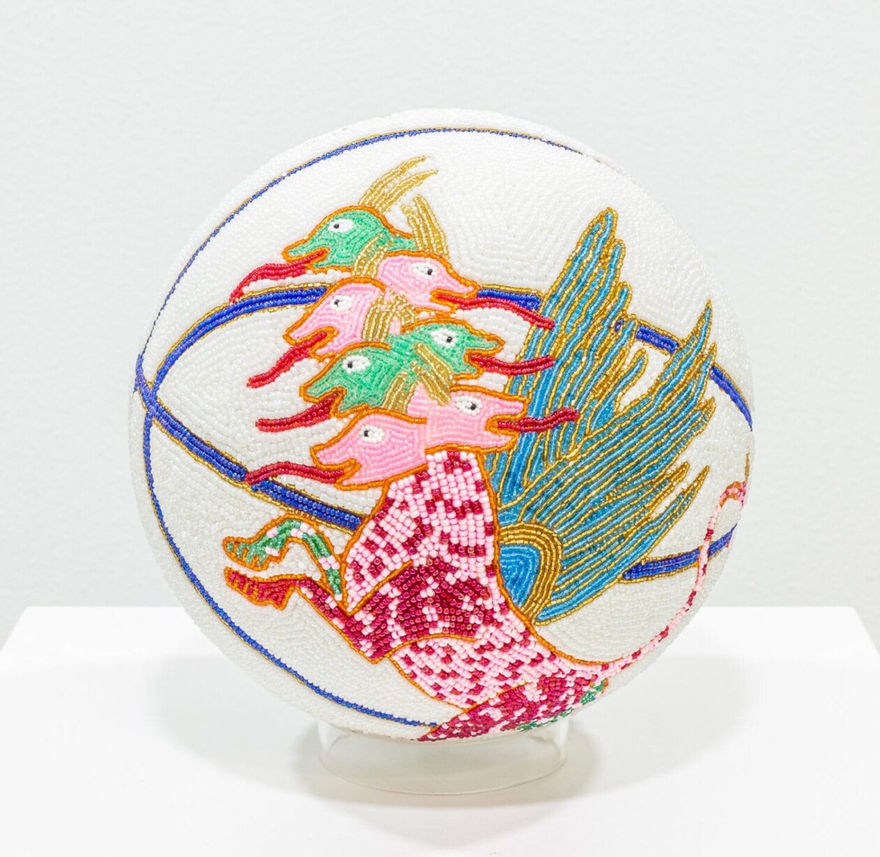 From Playground To Prophecy, Jorge Mañes Rubio's Beaded Basketball Sculptures (9)
