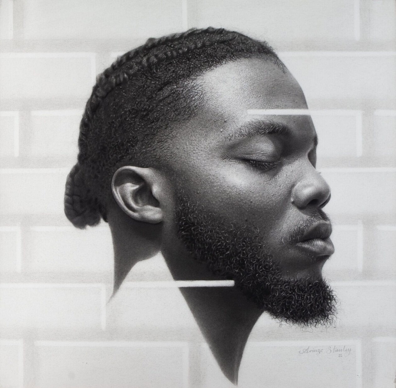 Hyperrealistic Black And White Pencil Drawings Of Arinze Stanley (18)