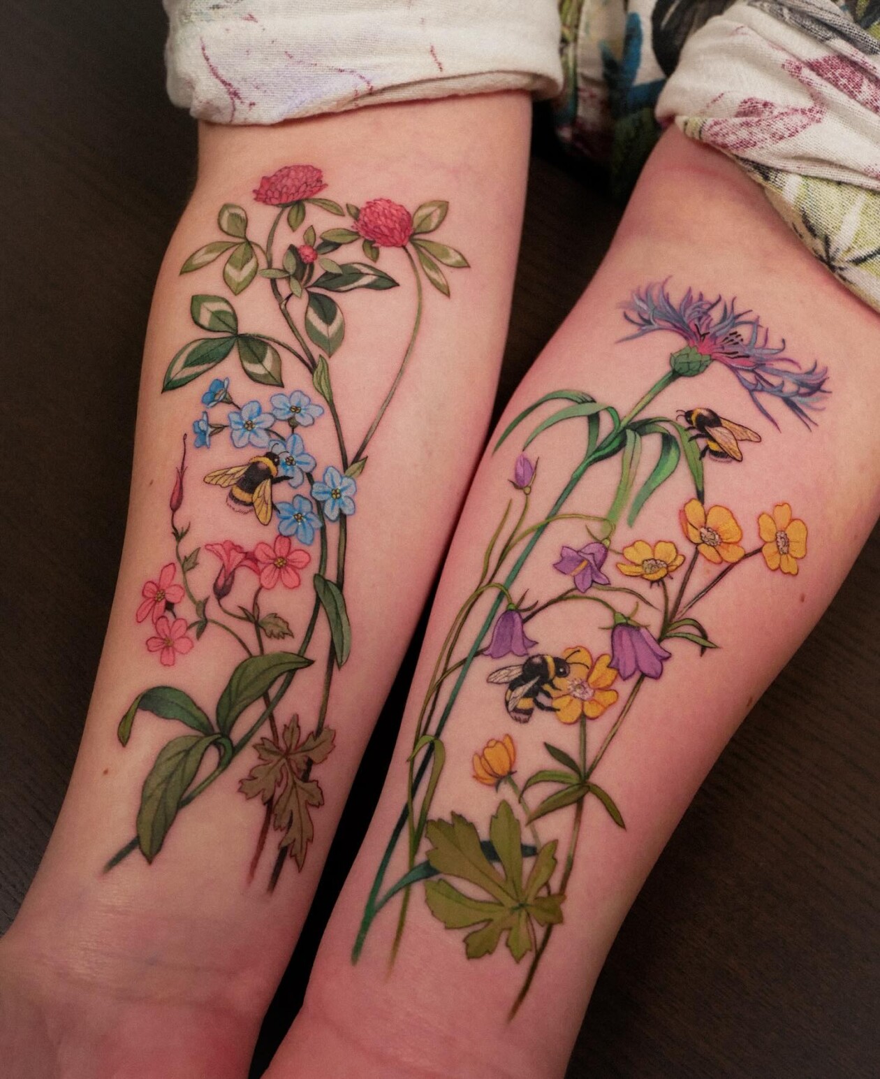 Botany And Animal Illustrative Tattoos By Vanessa Core (14)