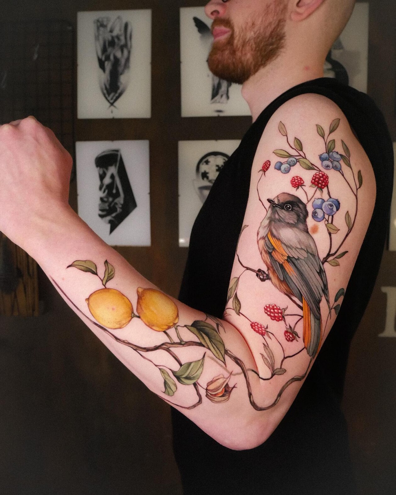 Botany And Animal Illustrative Tattoos By Vanessa Core (2)