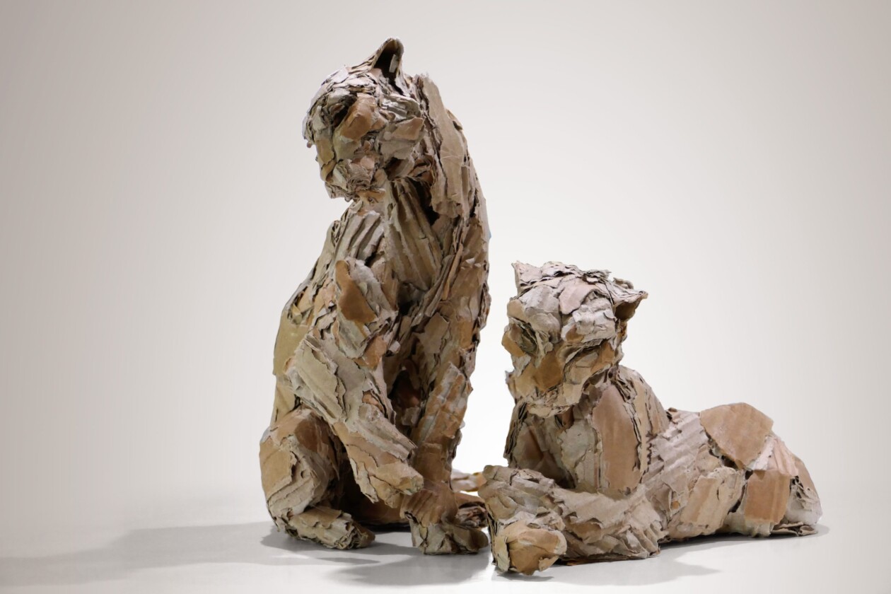 Cardboard Wonders, Olivier Bertrand’s Sustainable Lifelike Animal Sculptures (13)