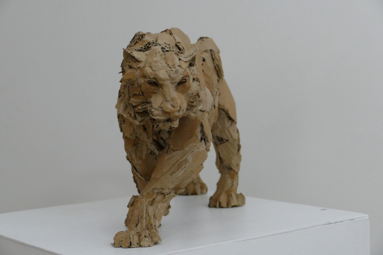 Cardboard Wonders, Olivier Bertrand’s Sustainable Lifelike Animal Sculptures (14)