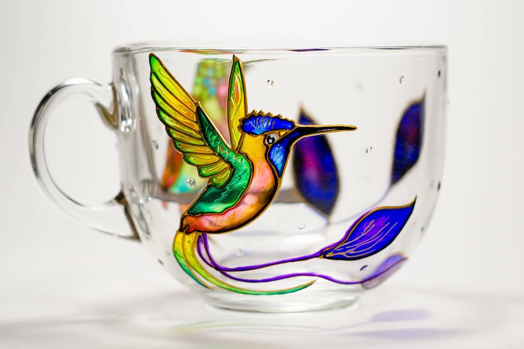 Wonderful Hand Painted Glassware With Intricate Colorful Patterns By Vitraaze 11