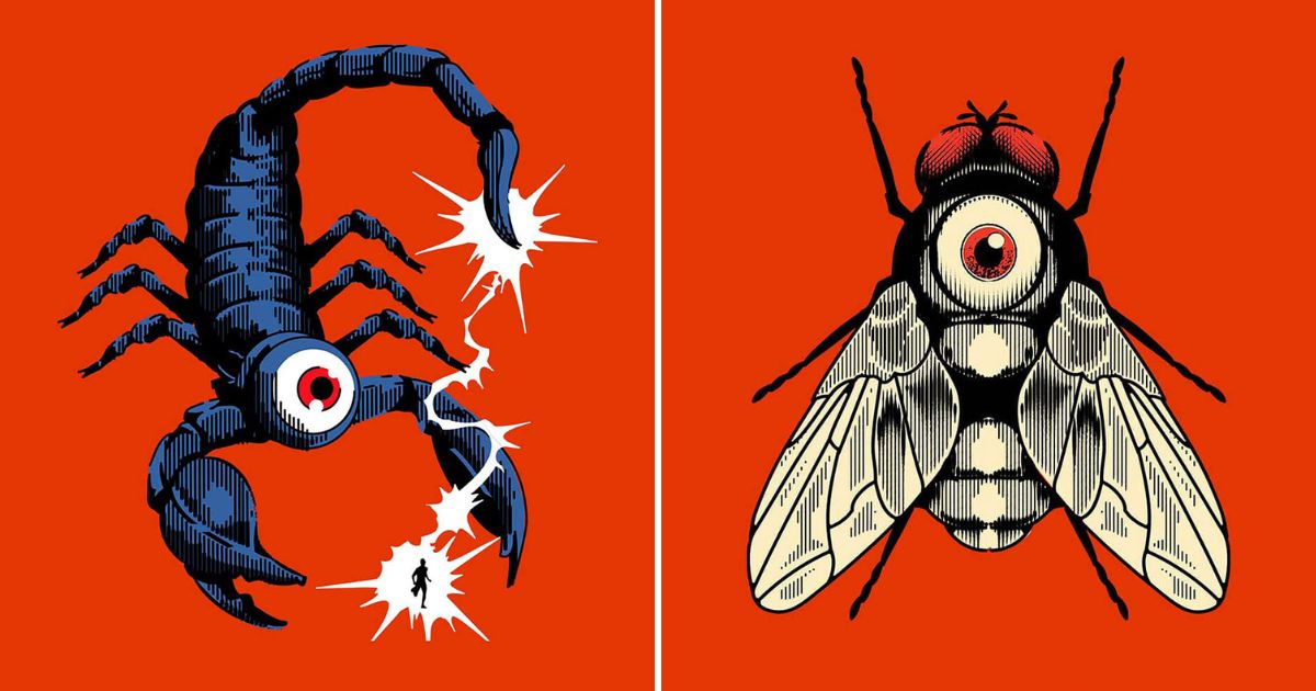 Macabrement Insect Manuel Cetina: dark macabre insect vintage illustrations