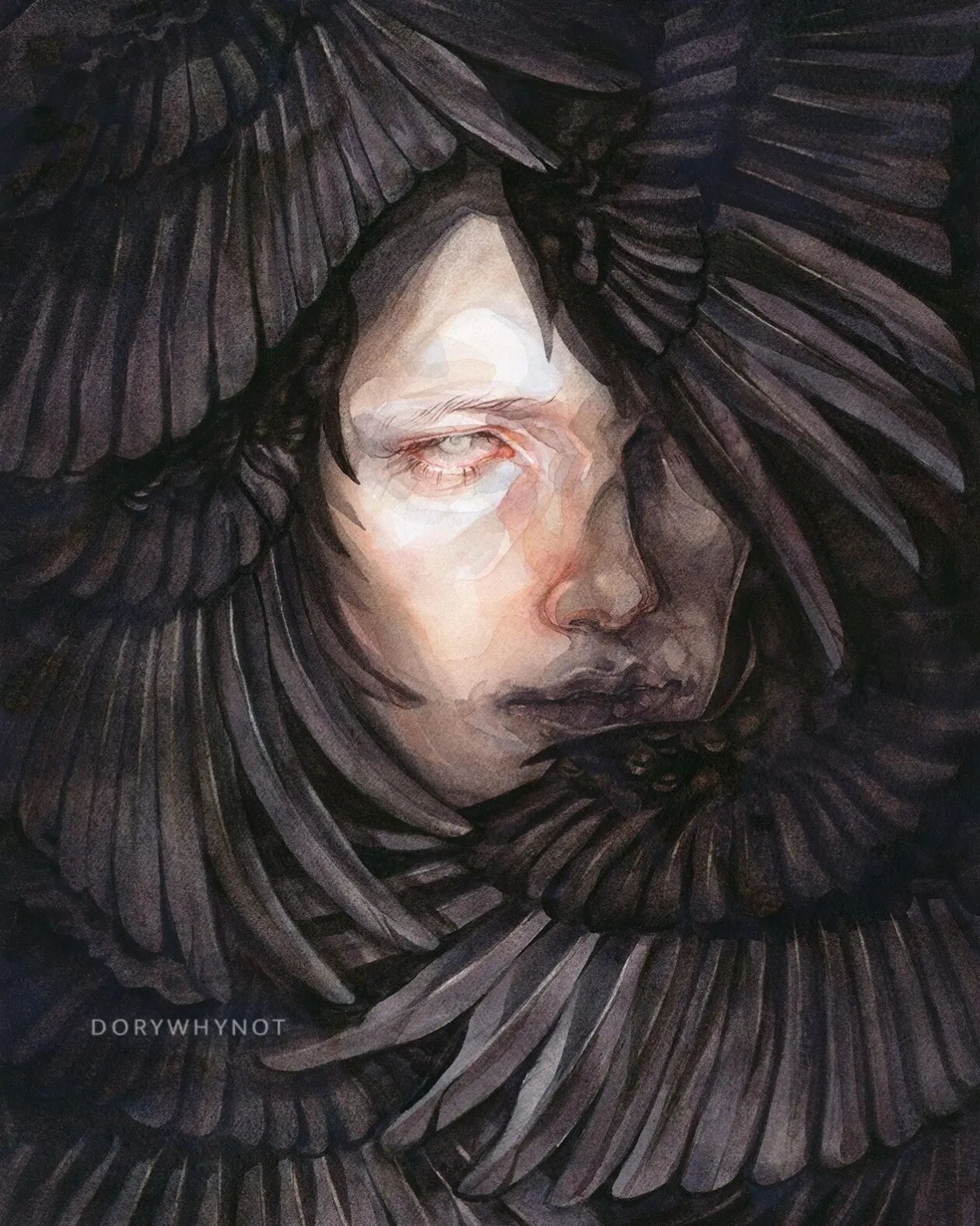 Dark Surrealism Watercolors By Dory Whynot (4)