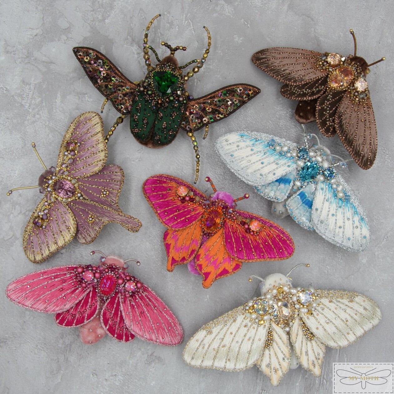 Insect Themed Beaded Embroidery Jewelry By Victoria, Aka My Moth Accessories (11)