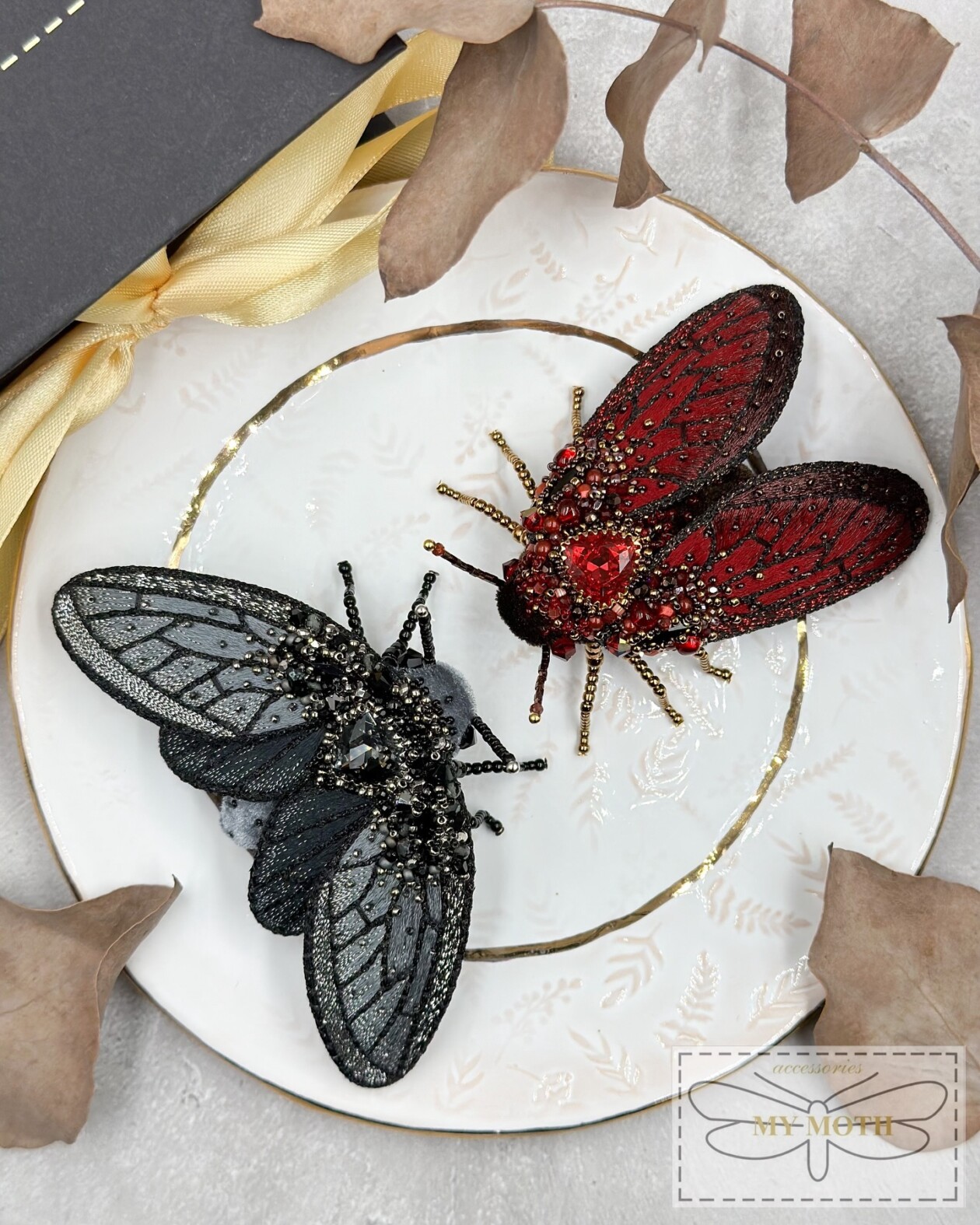 Insect Themed Beaded Embroidery Jewelry By Victoria, Aka My Moth Accessories (20)