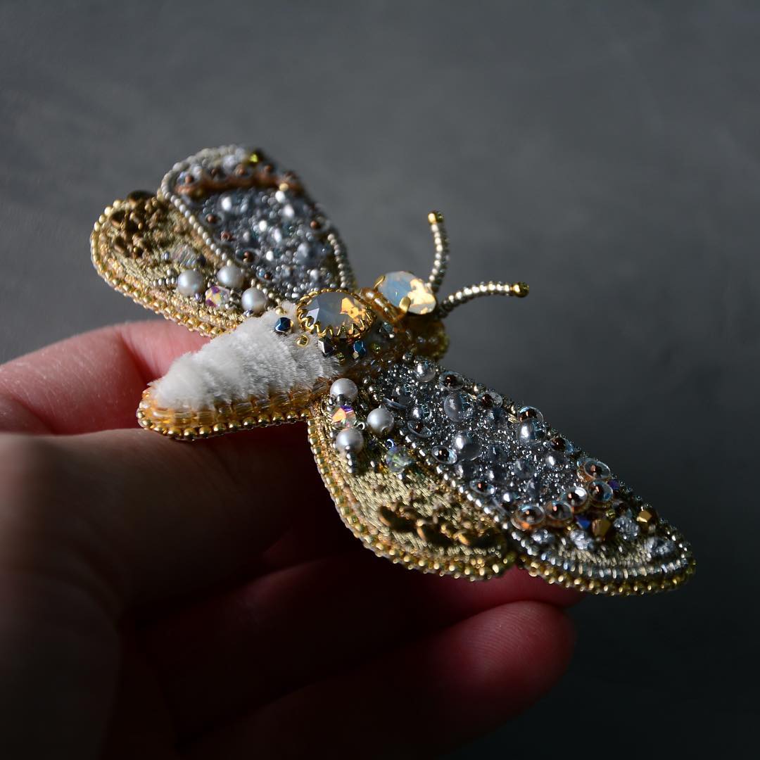 Insect Themed Beaded Embroidery Jewelry By Victoria, Aka My Moth Accessories (3)